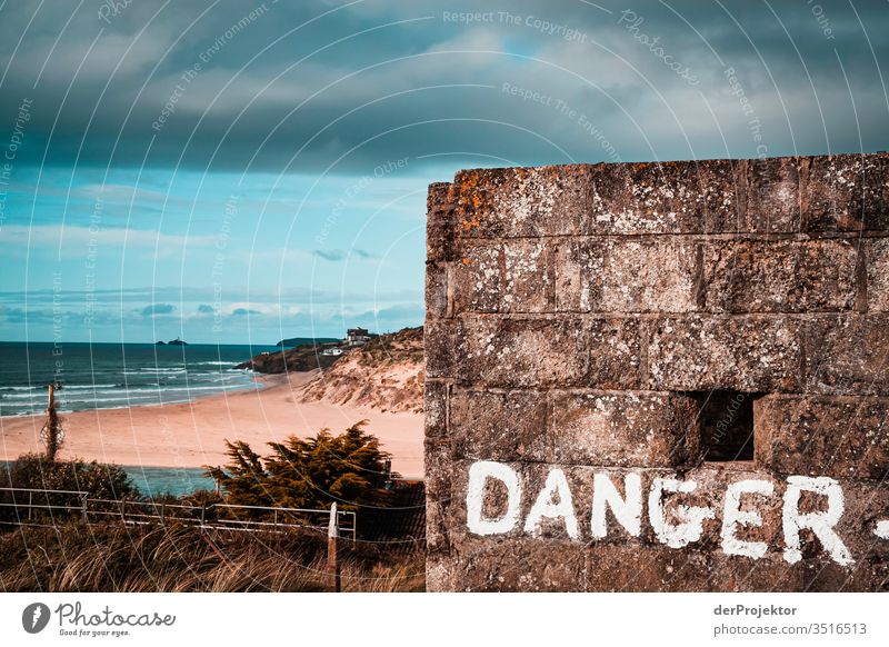 Danger in Tintagel Central perspective Deep depth of field Sunlight Contrast Shadow Light Day Deserted Copy Space left Copy Space top Exterior shot Colour photo