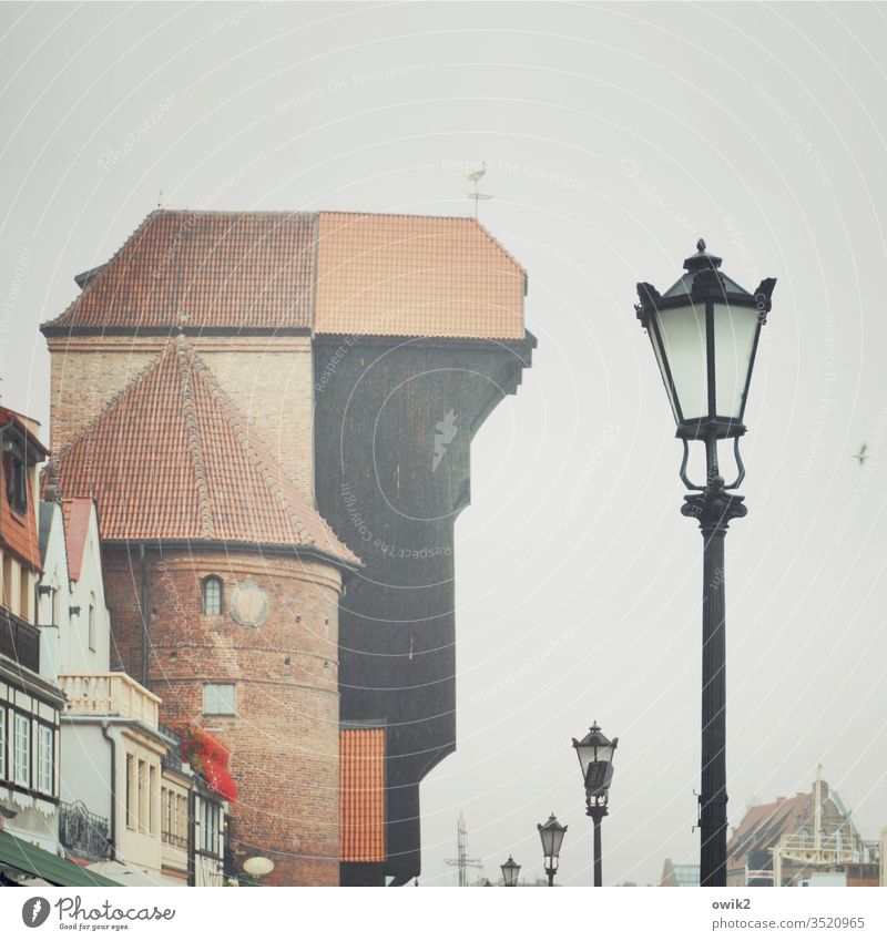 Gdansk, Krantor Tourist Attraction Landmark Gdánsk Dignified Crane Gate Old Historic Historic Buildings historical building great Tall Firm stable wood Brick