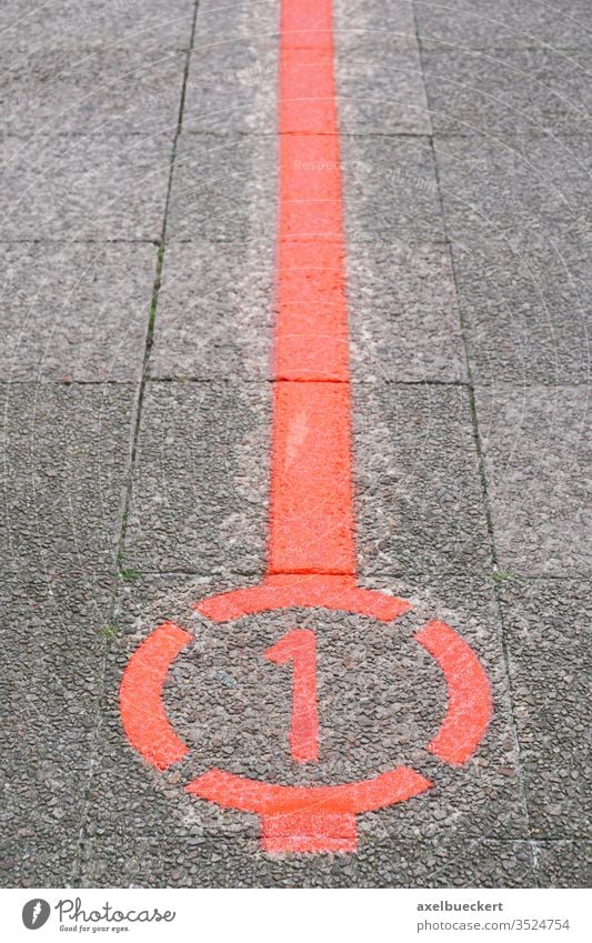 the Roter Faden which translates as red thread in Hannover Germany hannover hanover line germany mark road marking street pavement sidewalk sightseeing tour