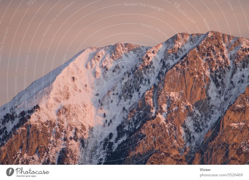 Peaks of the Ordesa y Monte Perdido National Park from Alto Añisclo. Pyrenees. Huesca. Aragon. Spain. aragon cliff cliffs cold color colors colour colours crag