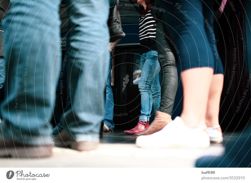 People waiting at the entrance Group Crowd of people Legs Wait admittance admission control waiting zone Concert Dance Party Human being Feasts & Celebrations