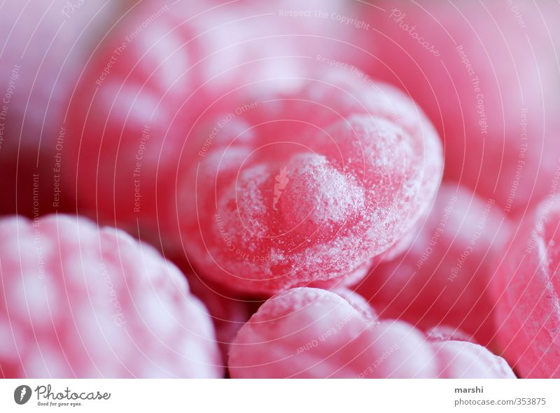 yummy Food Dessert Candy Nutrition Eating Pink Sense of taste Tasty raspberry Shallow depth of field Calorie Delicious Sweet Round Colour photo Close-up Detail