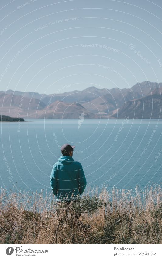 #AS# Lake view to the blue outdoor Vacation & Travel Lakeside Sky New Zealand Environment New Zealand Landscape Water Nature reserve self-discovery Meditative