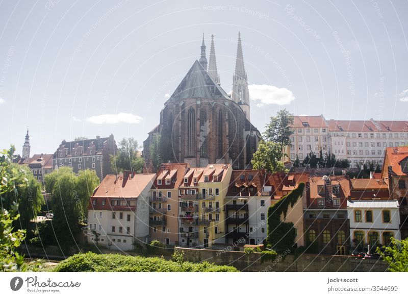 St. Peter and Paul enthroned above the old town Architecture Historic Downtown Sky Old town Summer Beautiful weather Original Landmark Church City trip