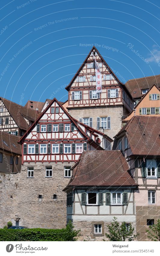 Half-timbered house in Schwäbisch Hall Half-timbered facade Baden-Wuerttemberg Town Old Old town