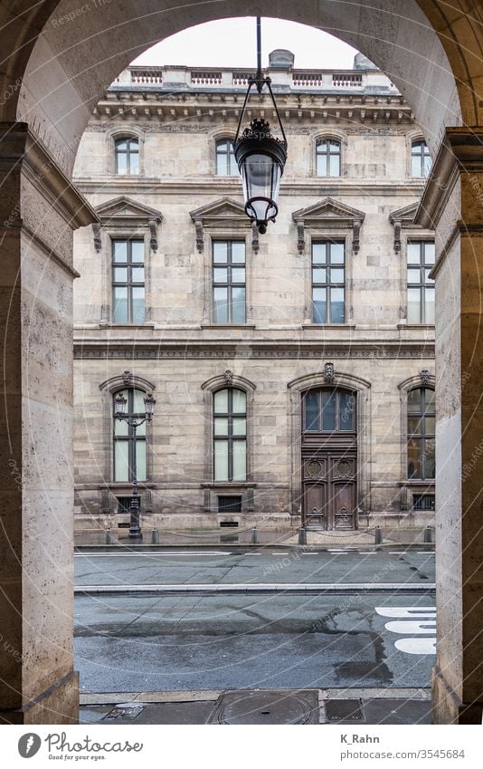 Crossing the street. door Entrance built vault Gothic style medieval castle Europe Goal Former History of the Town travel Historic Paris Architecture Art Street