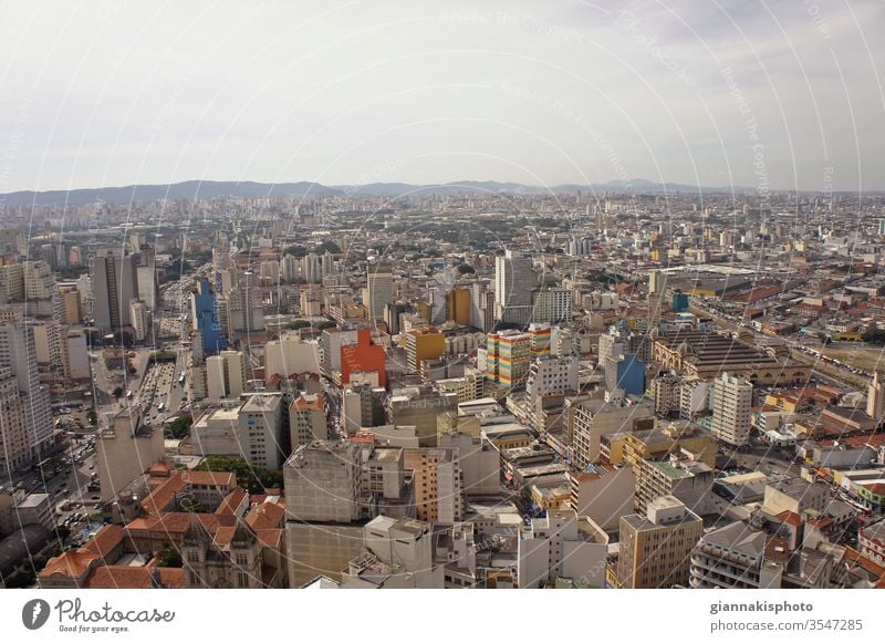 City view, Sao Paulo, View From Edifício Altino Arantes America Sunny Landscape Panorama Panoramic Day South America Sky Travel Architecture Buildings Tourism