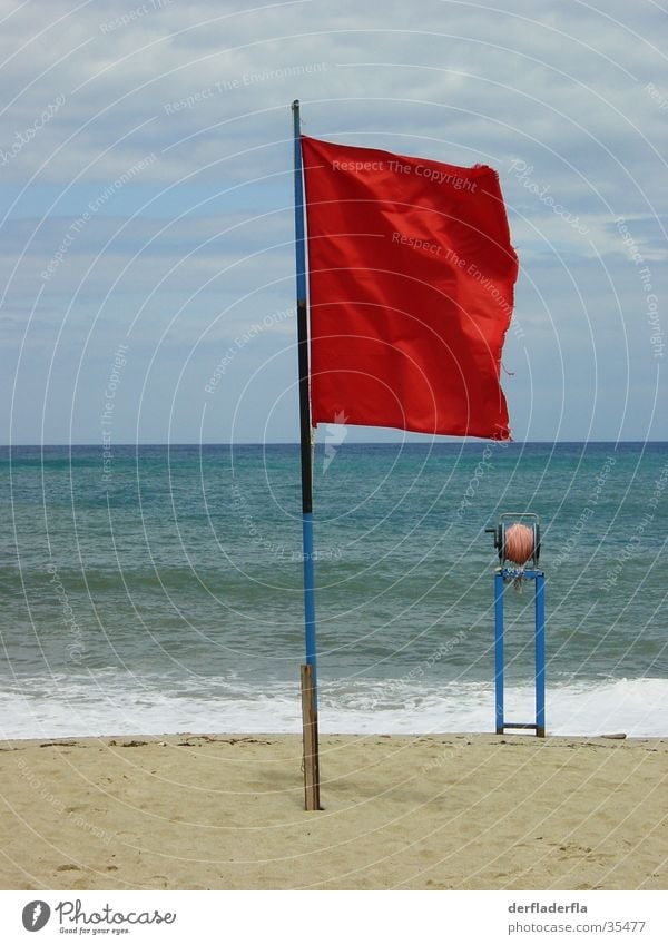 no swimming Flag Beach Ocean Red Wave Flag