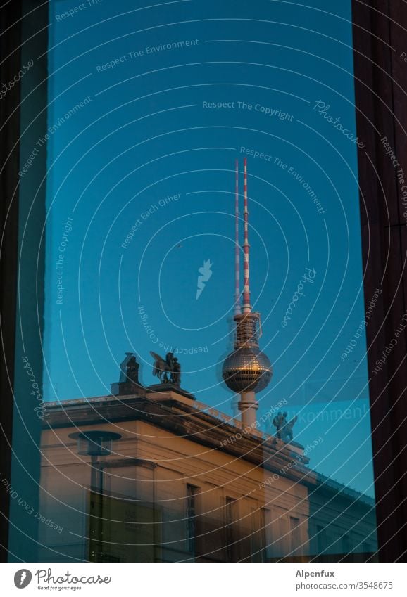 dual leadership Berlin Downtown Berlin Capital city Town Deserted Exterior shot Landmark Television tower Tower Alexanderplatz Berlin TV Tower