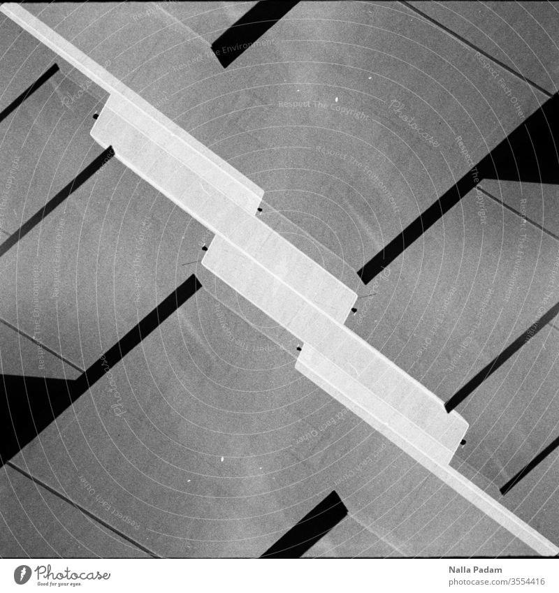 Concrete in Bochum plays with light and shadow Ruhr stadium Anne Castroper Stadium Architecture black and white Analog Deserted Exterior shot Manmade structures