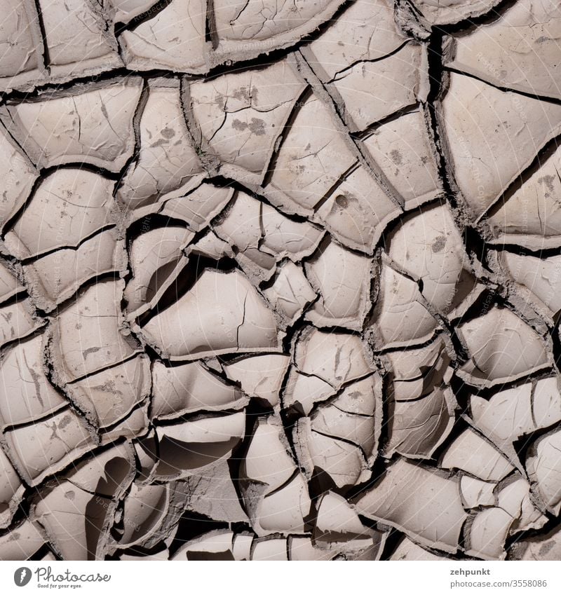 Vertical view of dry cracks in the floor that form a pattern Broken floor atacama Desert aridity canyon Pattern Unicoloured Exterior shot Nature Deserted Chile