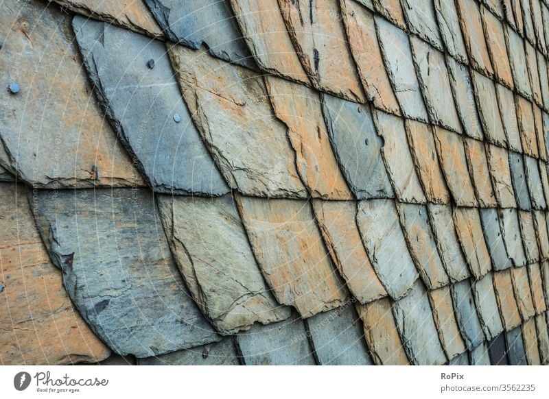 Detailed view of a slate wall in the Harz Mountains. masonry Slate reinforcement Stone Natural stone Stone wall Wall (building) rampart Manmade structures