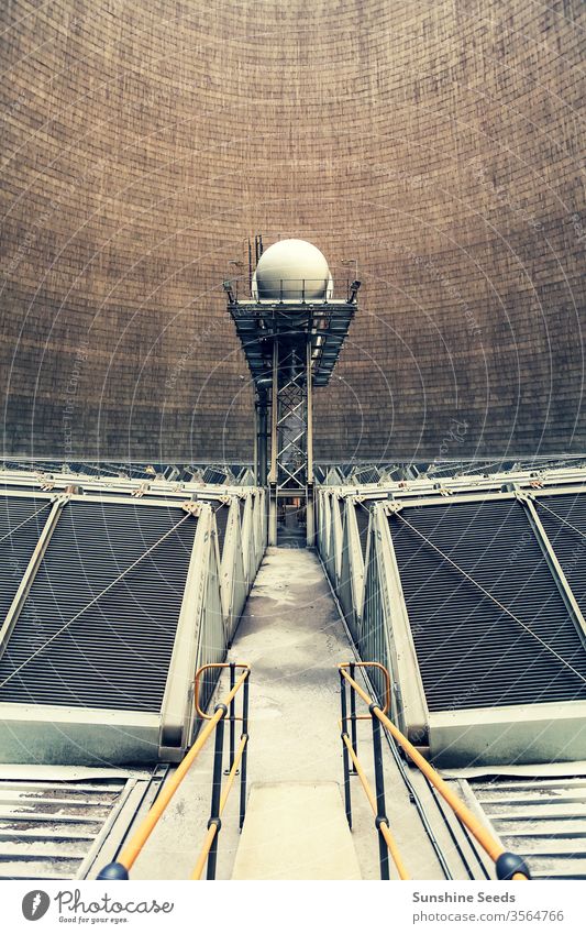 Inside a Cooling Tower for Power Station Africa Energy Johannesburg South Africa air atmosphere carbon chimney climate change coal cooling damage dioxide dirty