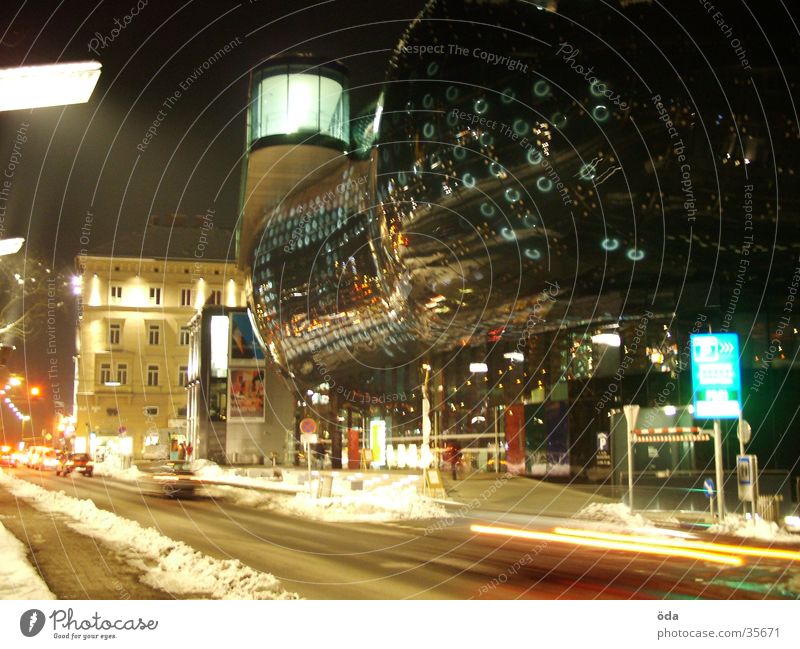 Art House #1 Graz Long exposure Light Style Architecture art house Car Lamp Modern Blur