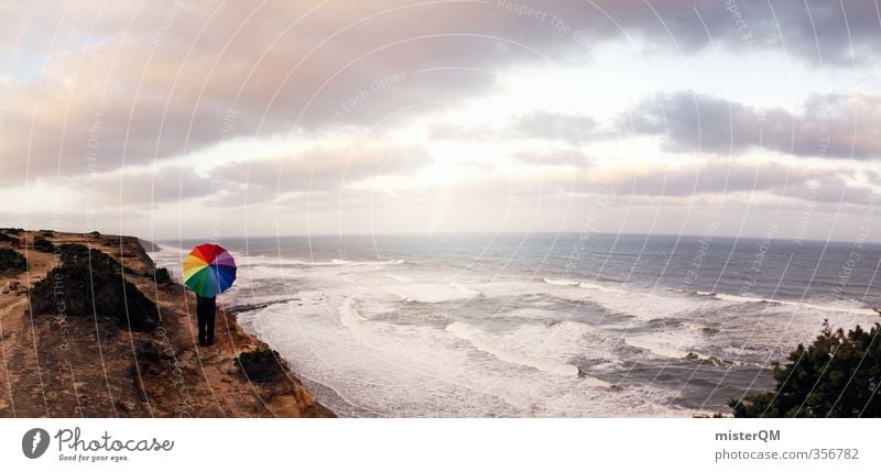 Portuguese Rainbow. Art Esthetic Prismatic colors Umbrella Creativity Idea Fashioned Wanderlust Freedom Travel photography Traveling Panorama (Format)