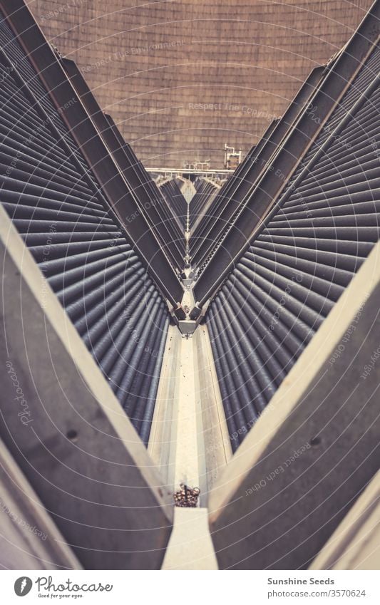 Inside a Cooling Tower for Power Station Africa Energy Johannesburg South Africa air atmosphere carbon chimney climate change coal cooling damage dioxide dirty