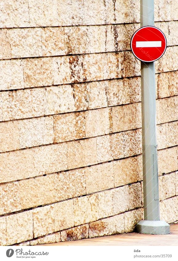 Wall entry prohibited Bans One-way street Transport Signs and labeling No entry Electricity pylon Signage