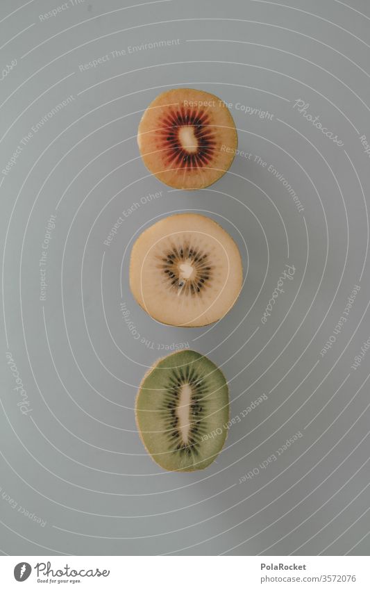 #As# kiwi fruit Kiwifruit Kiwi Ice Cream Kiwi varieties Red Yellow green traffic light colours Traffic light Creativity variety Nature Harvest Colour photo