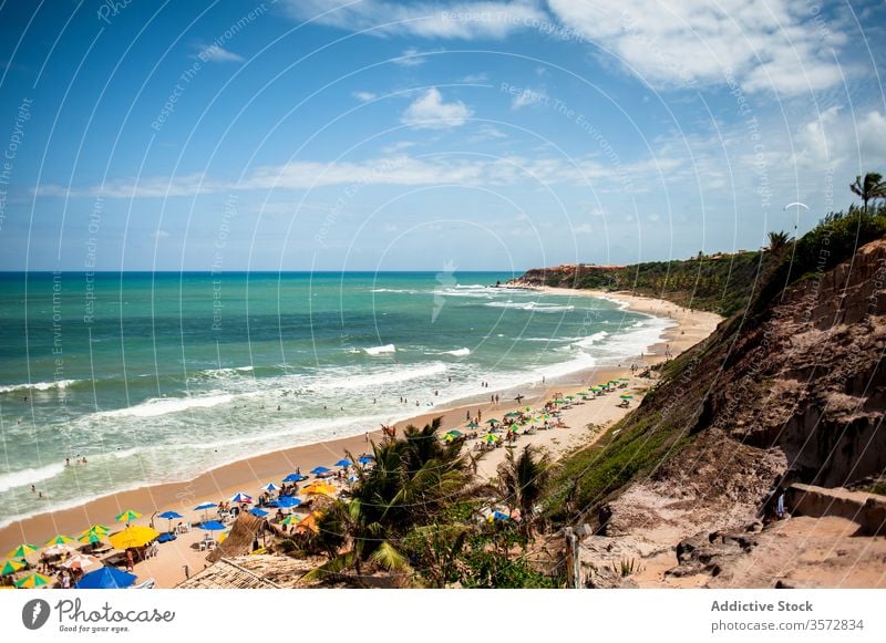 Spectacular views of a beach in Rio de Janeiro Brasil Brazil Jericoacoara Lifestyles Natural Landmark Outdoors Summer Tourism Tropical Climate Vacations