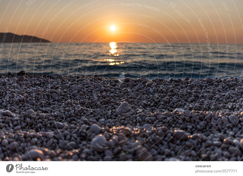 Landscape of Myrtos beach, Kefalonia, Greece. cloud coast cobblestones colors europe evening greece ionian islands kefalonia landscape lefkada light myrtos