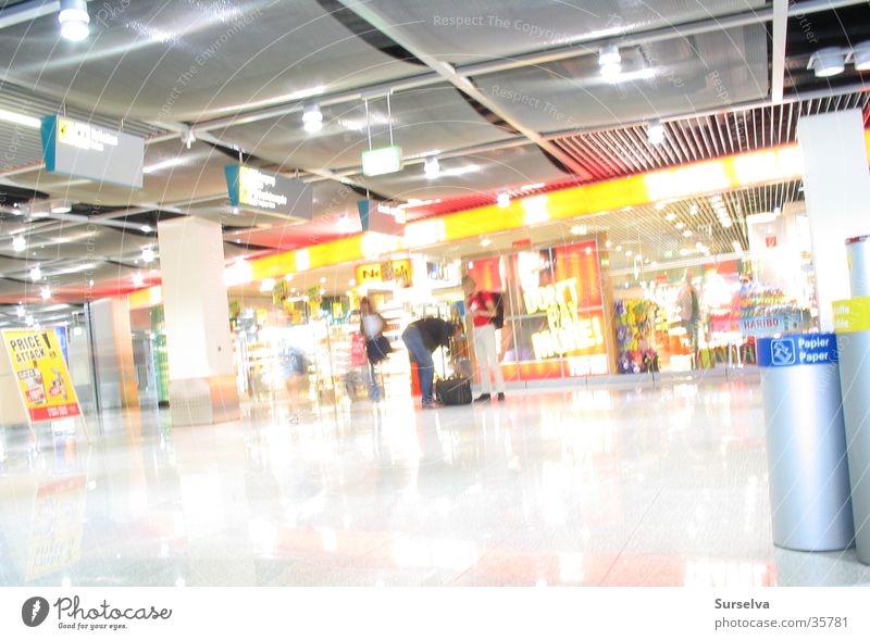 waiting Store premises Architecture Airport Duty free shop lights Duesseldorf Reflection