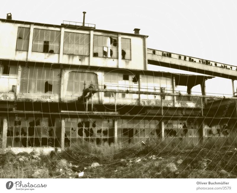 Old masonry Masonry Mine Factory Saarland Brick Duplex Architecture Derelict Sepia