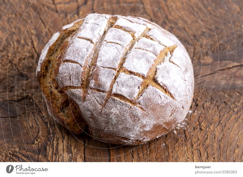 fresh rye bread on dark wood loaf Bread Rye salubriously Grain Food Brown entirely board Fresh Breakfast Delicious Close-up Crust Nature homemade Bakery Diet