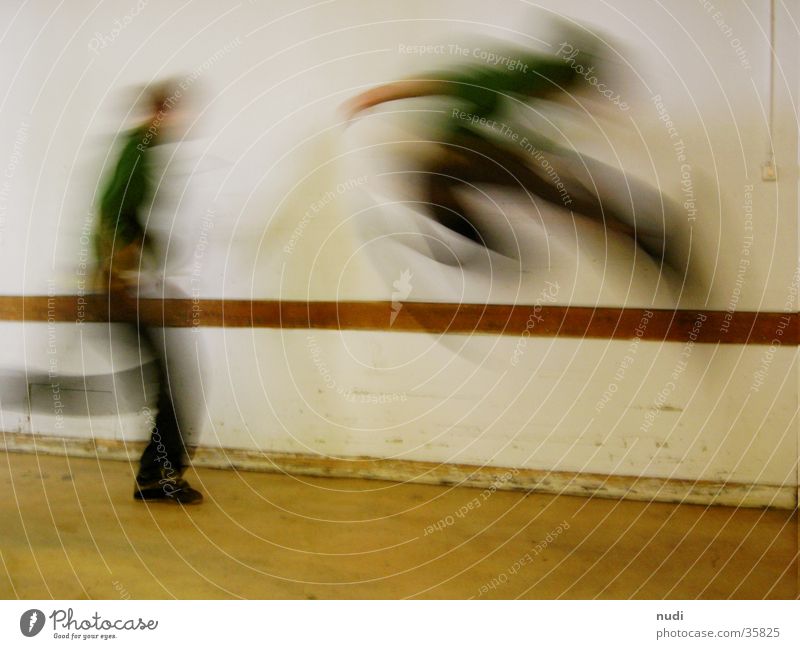 jump #1 Jump Man Blur White Green Long exposure Movement