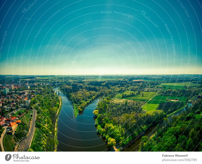 Confluence of the Elbe and Vltava Rivers travel water landscape sky elbe vltava nature river czech confluence melnik republic scenery natural two view green