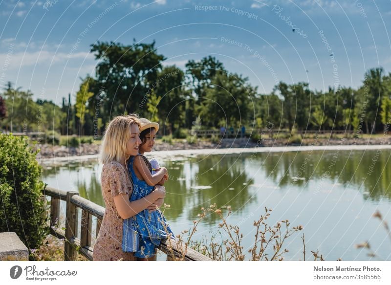 Mom and daughter enjoying a good time in the summer in a lake. adventure camping Vacation & Travel Adventure Exterior shot Nature Landscape Relaxation Deserted