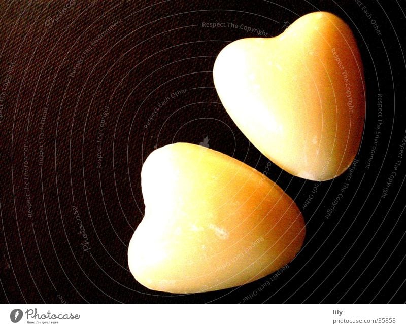 soap hearts Soap Beige Black Inseparable 2 Together Macro (Extreme close-up) Close-up Heart natural soap Shadow Love Couple In pairs Related