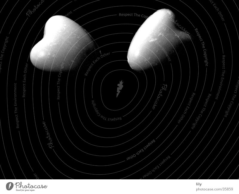 shadow hearts Soap Inseparable 2 Together Dark Macro (Extreme close-up) Close-up Heart natural soap Black & white photo Shadow Love Couple In pairs Related