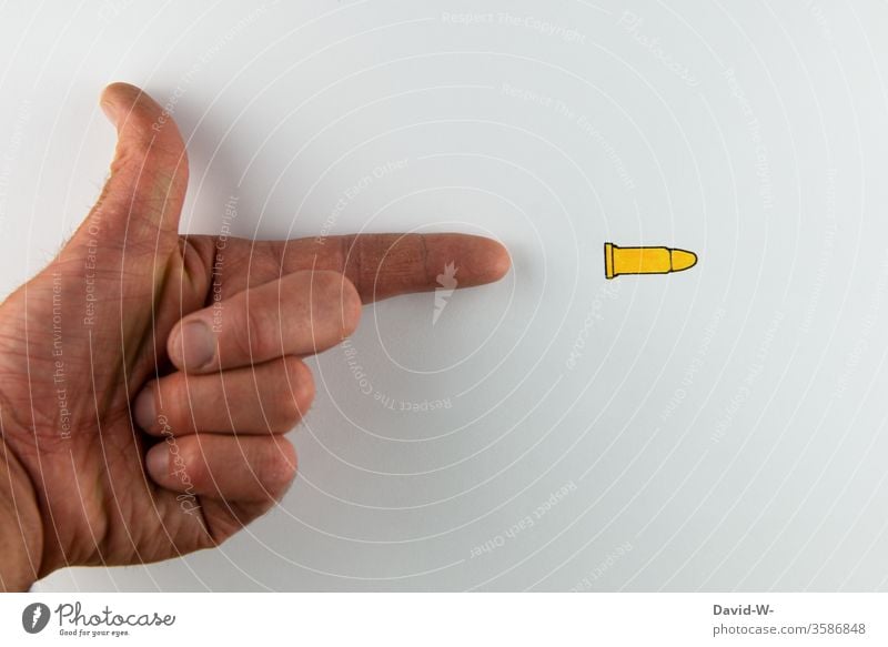 2700 - Hits Shot Handgun Weapon Force by hand creatively Creativity visualization Cartridge Shoot presented Drawing Violent crime Weapons Gunpoint Weapons Act