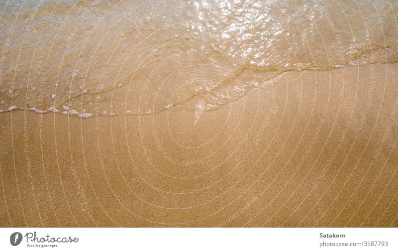 White bubble of Sea wave on the beach sand fine sea ocean ebb sun nature blue tide splash movement clear tropical relax foam beautiful relaxation summer water