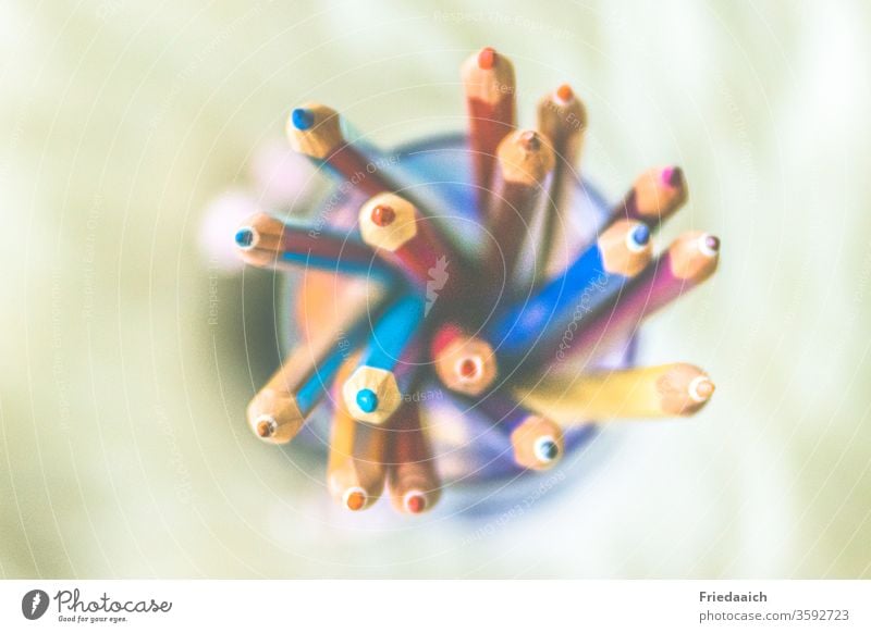 crayons motley from on high Shallow depth of field Painting (action, artwork) Creativity Still Life occupy come to rest