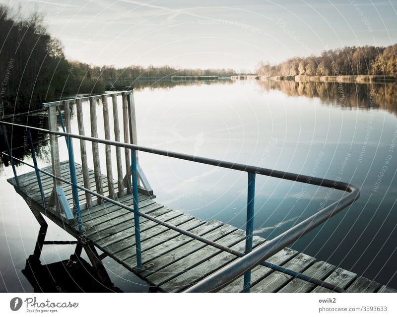 bathing area Panorama (View) Sunlight Reflection Day Copy Space top Copy Space bottom Copy Space middle Copy Space right Copy Space left Deserted Idyll