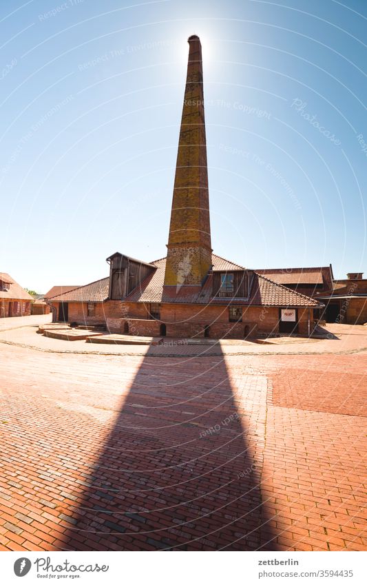 Brickyard Hundisburg plant Construction site Factory History of the Historic Museum Saxony-Anhalt Tourist Attraction brick Chimney chimney Back-light