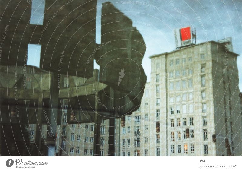 Reflection #2 Well Clouds Building Architecture Water Straußberger Square Berlin Evening Sky