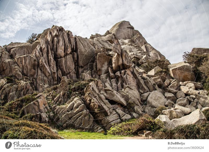 Capo Testa -Sardinia - bizarrely shaped impressive granite rocks in the Valle di Luna. The paradise for the 68ers . Rock Travel photography Bizarre Granite