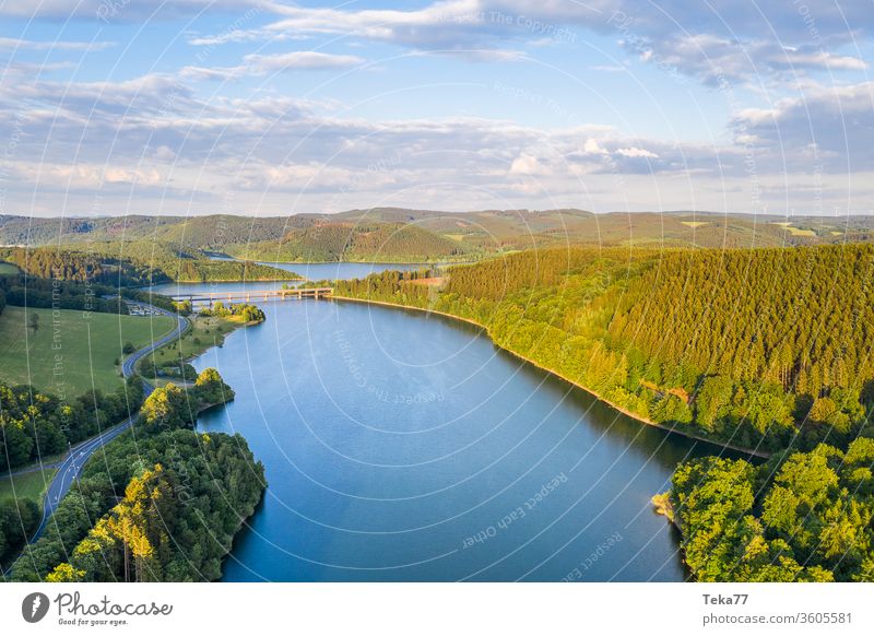 the bigge lake sauerland german from above biggesee bigge dam germany big dam water dam drinking water dam dam from above dam structure see dam wave waves