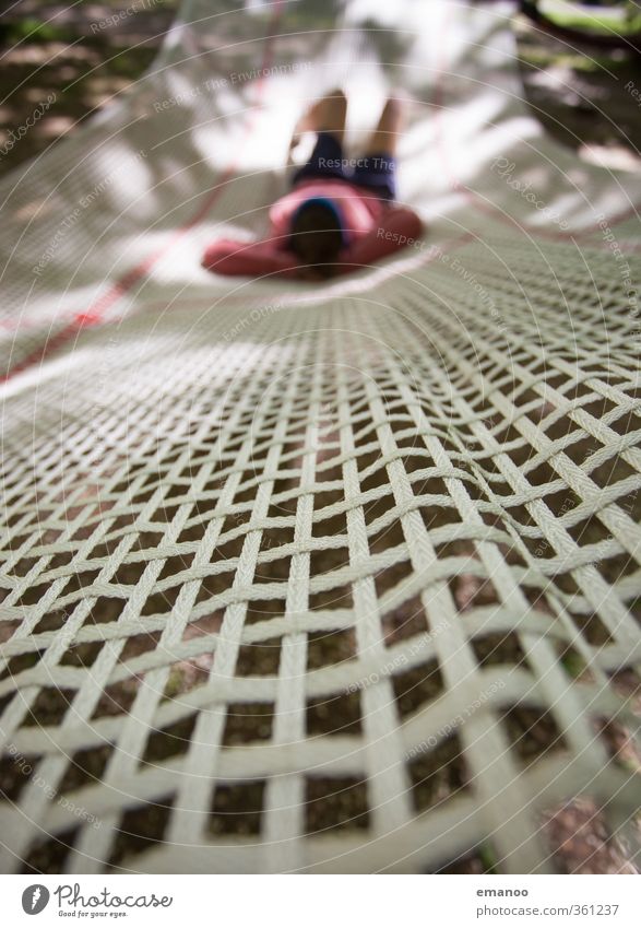 In the net of the giant hammock Lifestyle Style Joy Well-being Contentment Relaxation Calm Leisure and hobbies Vacation & Travel Summer Summer vacation Sun