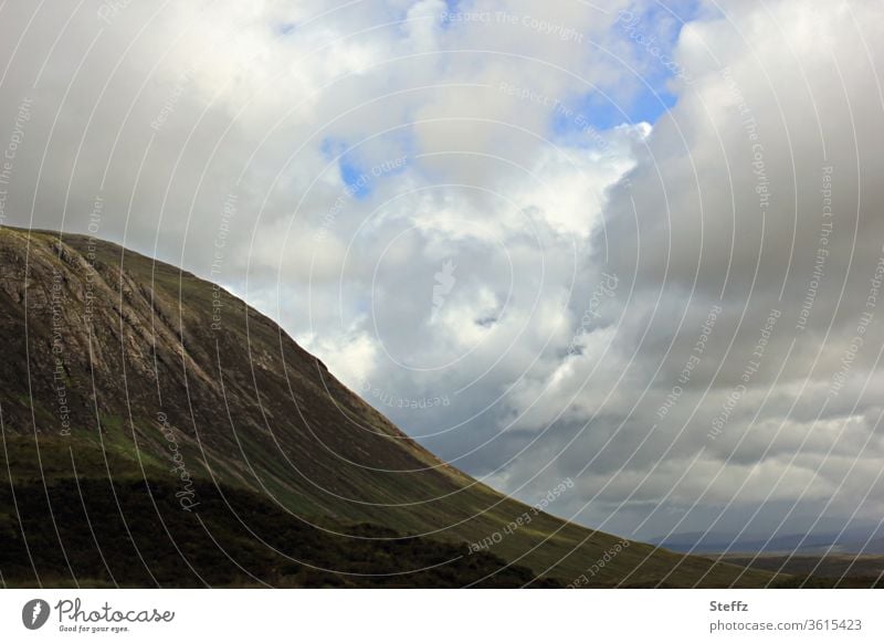 Scottish peace and solitude Scotland tranquillity Loneliness Hill Sky silent mountain Nordic Clouds Summer in Scotland Valley Scottish weather mystery