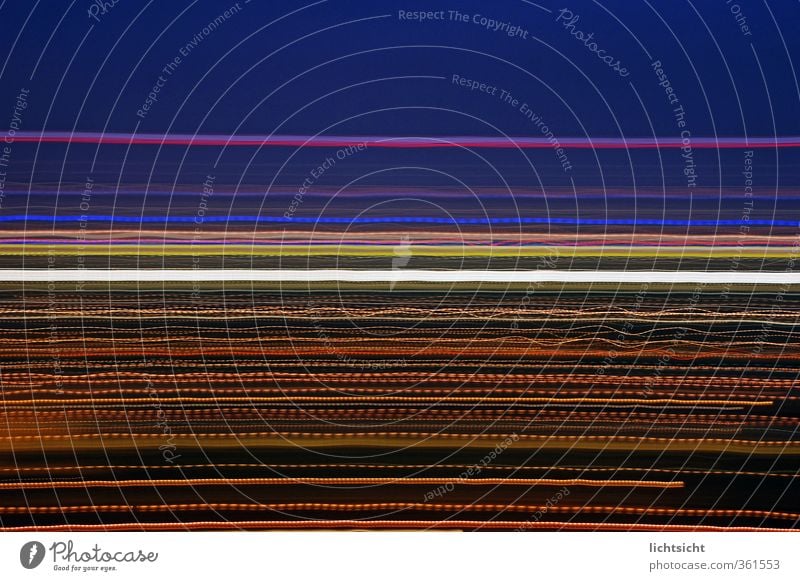 Holidays in Berlin Technology Art Media Town Downtown Blue Stripe Line Light Strip of light Electricity Political movements Motion blur City light Exposure