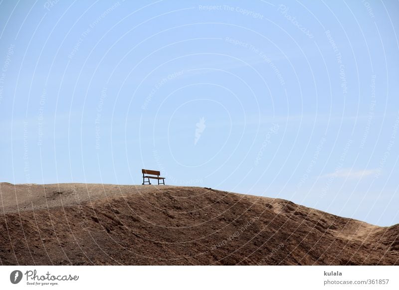 Lonely Bank Nature Landscape Sand Cloudless sky Beautiful weather Drought Hill Rock Desert Death valley Nationalpark USA California Deserted Tourist Attraction