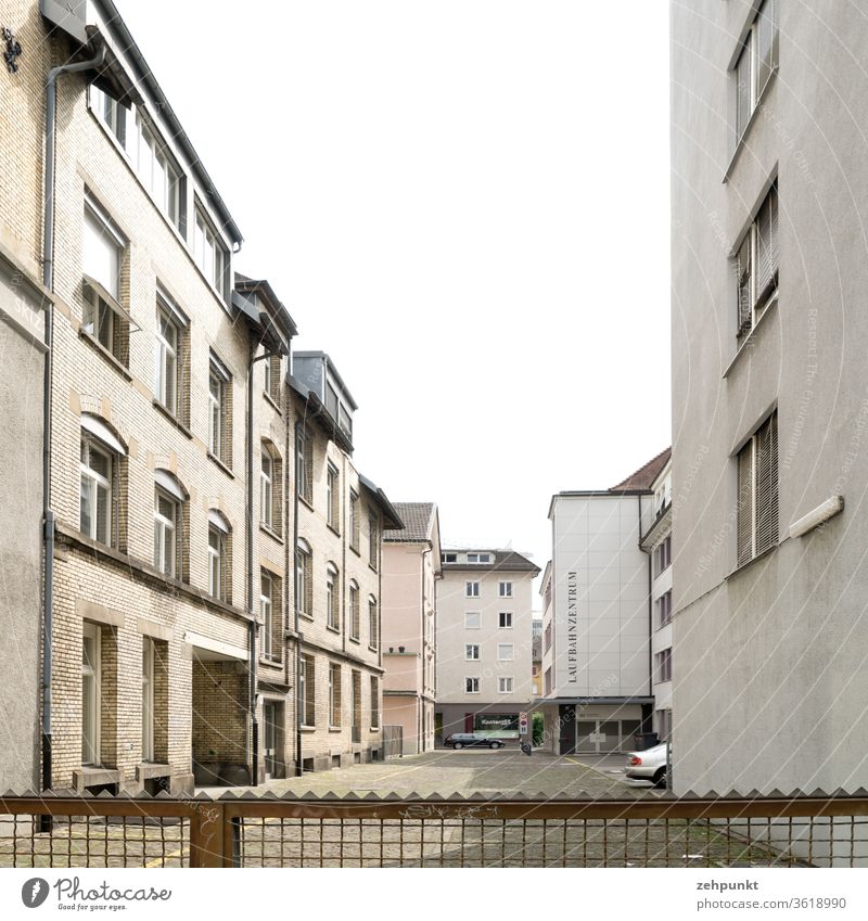 Backyard in the industrial quarter in Zurich Facades Town Zurich District 5 Housefront