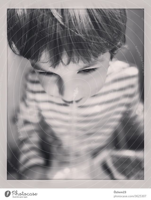 son Son Child Infancy Childhood memory Fond of children Parents parental love Drinking Straws Black & white photo Love