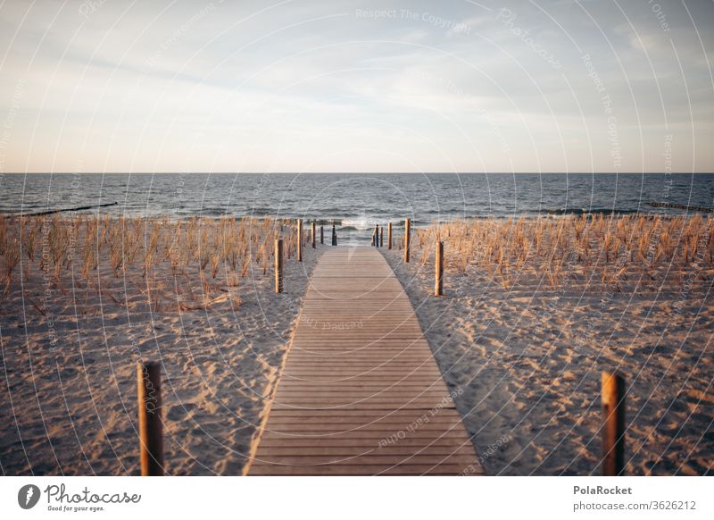 #A# Baltic Sea coast Landscape Water Colour photo Mecklenburg-Western Pomerania Sky Sand Exterior shot Nature Tourism Vacation & Travel Ocean Idyll Relaxation