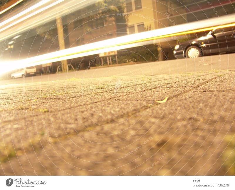 Fast night Night Tails In transit Long exposure Spontaneous Transport Bus