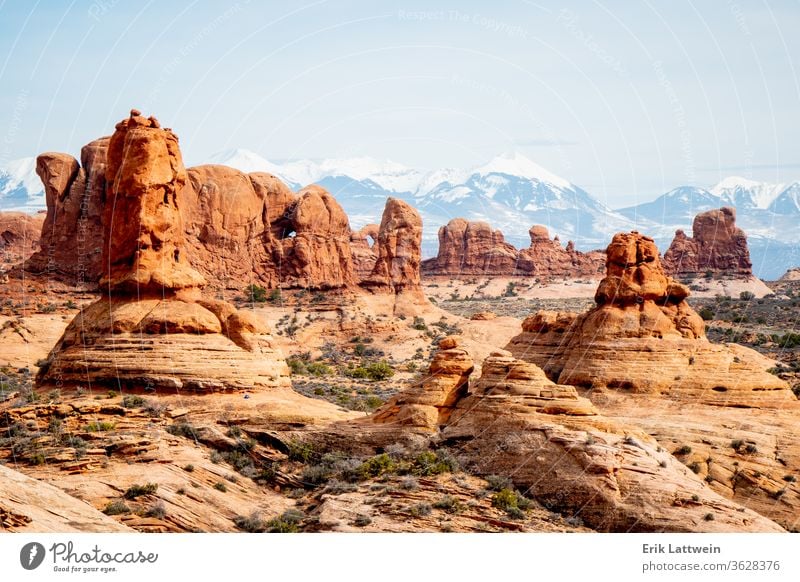 Amazing Scenery at Arches National Park in Utah park arch national rock usa landscape scenic utah moab america erosion geology sandstone desert arches natural