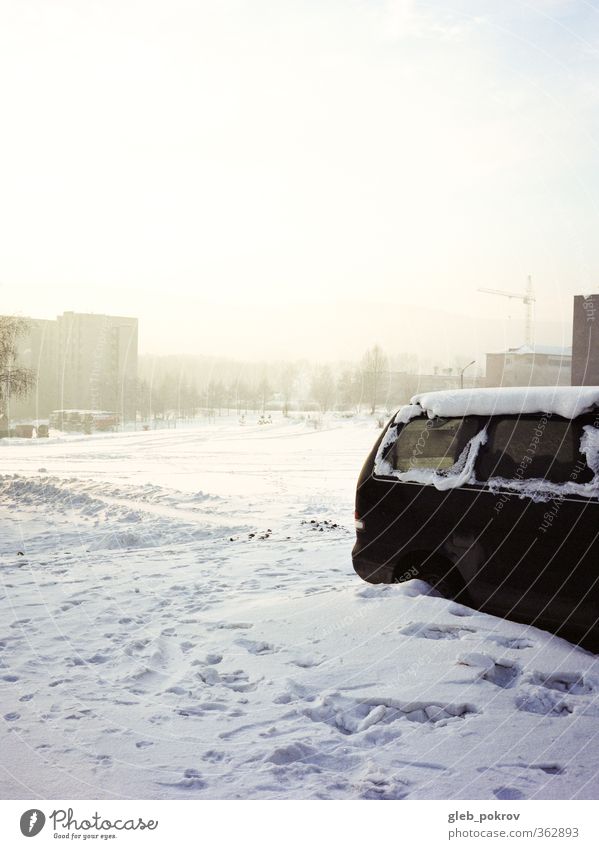 Doc# Ice-end Sky Sunrise Sunset Sunlight Winter Climate change Bad weather Snow Town Old town Transport Means of transport Street Car Water Freeze Cold Russia